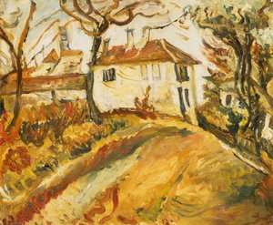 Tepedeki Beyaz Ev, c.1918 (tuval üzerine yağlıboya) by Chaim Soutine