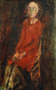 Kırmızılı Genç Kadın; Kırmızılı Genç Kadın, 1928 by Chaim Soutine