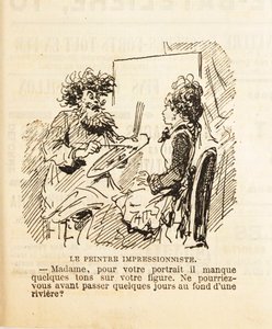 Hanımefendi, portreniz için yüzünüzde birkaç ton eksik..., 1877.