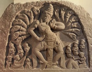 On altı kollu Shiva dansı by Cham School