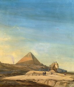 Ölçme Sfenks, Menfis Piramitlerinin detayı by Charles Louis Balzac