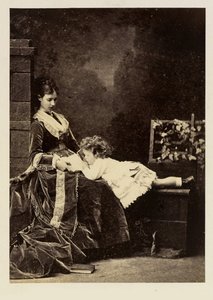 Marie Fedorovna (Dagmar of Danimarka) (1847-1928) ve oğlu Tsarevich Nicolas Aleksandrovich (Nicholas II)