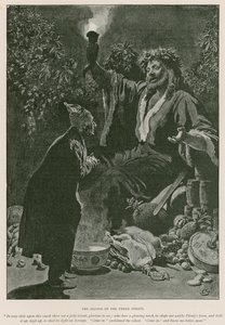 Charles Dickens'ın Noel Şarkısı için İllüstrasyon (lito) by Charles (after) Green