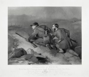 Edward Burton tarafından kazınmış bir Mart çalmak by Charles (after) Landseer