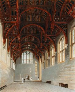 Gotik Salon, Hampton Court, William James Bennett (1769-1844), William Henry Pyne (1779-1843) tarafından oyulmuş 