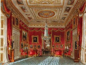 Gül Saten Çizim Odası, Carlton House, Daniel Havell (1785-1826), William Henry Pyne (1769-1843) tarafından oyulmuş 