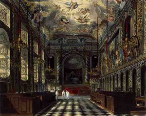 Kraliyet Şapeli, Windsor Kalesi, Thomas Sutherland (d.1785) tarafından oyulmuş 