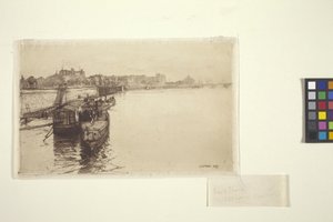 Seine'deki Yolcu Tekneleri (mürekkep)