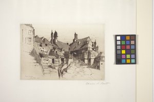Çavdar, Sussex (kağıt üzerine gravür) by Charles Adams Platt