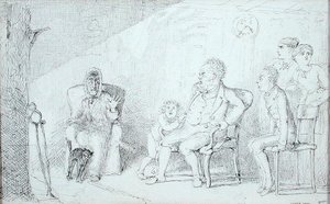 Ghost Story (kağıt üzerinde kalem ve mürekkep)