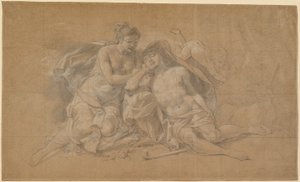 Diana ve Endymion by Charles Antoine Coypel