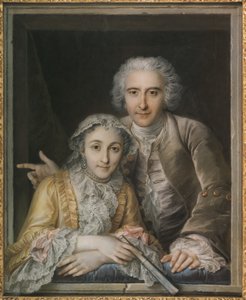 Philippe Coypel ve Karısının Portresi by Charles Antoine Coypel