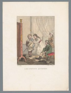 Çocuklar yetişkin bir Les petits oyuncu kostümü giyerler (nesne üzerinde başlık) Çocuk oyunu ve yaramazlık (dizi başlığı) Les jeux de l'enfance (dizi başlığı)