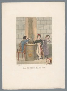 İki çocuk tütünle deney yapıyor La petite tabagie (nesne üzerindeki başlık) Çocuk oyuncağı ve yaramazlık (dizi adı) Les jeux de l