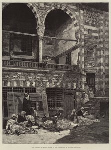 Mısır'da Kolera, Kahire'de Bir Evin Avlusunda Sahne by Charles Auguste Loye