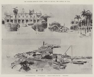 İspanyol-Amerikan Krizi, Küba'nın Başkenti Havana'dan Görünümler by Charles Auguste Loye