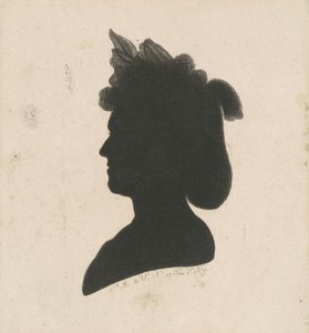 tanımlanamayan kadın silueti by Charles B. J. Févret de Saint Mémin