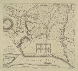 Savannah Kuşatması Planı, 1796.