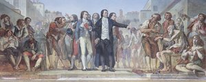 Taşlar koşuyordu, bir Breton masalı için illüstrasyon, Henriette Guizot