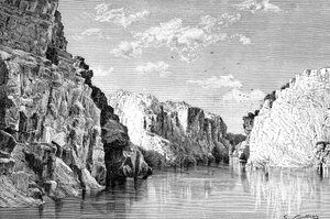 Marble Rocks vadisi, Hindistan, 1895. by Charles Barbant