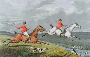 Fox Hunting: Full Cry, 1828 (el renginde aquatint)