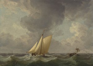 Güçlü Bir Esintide Bir Kesici by Charles Brooking
