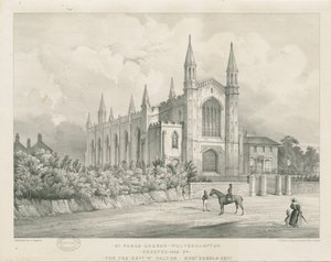 Wolverhampton - St. Paul Kilisesi: litografi ve [19. yüzyılın ortaları] by Charles Burton
