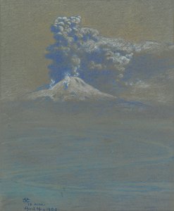 Ottaviano Üzerine Kül Yağmuru, 1906 (gri-mavi serilmiş kağıt üzerine pastel)