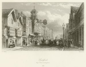 Guildford, High Street, Doğuya Bakmak, 1840