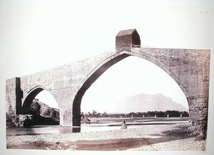 Şeytan Köprüsü, Martorell, c.1865 (cam negatiften gümüş albüm baskısı)