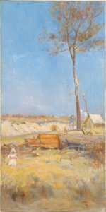 Güney güneşi altında (Kereste bölücü kampı) by Charles Edward Conder