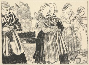 breton kadın by Charles Cottet