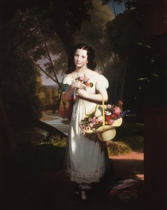 Çiçekli Küçük Kız Amelia Palmer, yak. 1830.