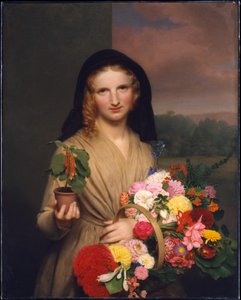 çiçekçi kız by Charles Cromwell Ingham
