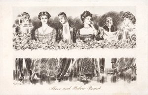 Tahta Üstü ve Altı (lito) by Charles Dana Gibson