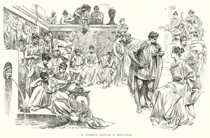 Herculaneum'da (lito) bir öğleden sonra resepsiyonu by Charles Dana Gibson