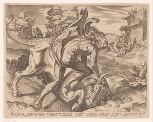 Herkül Girit boğasını evcilleştirir Frans Floris