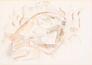 Bermuda: Ağaçların Arasında Çatılar by Charles Demuth
