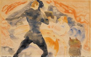 Honore de Balzacs Altın Gözlü Kız, 1916 (kağıt üzerinde wc ve kalem) by Charles Demuth