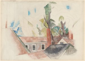 Çatılar ve Ağaçlar by Charles Demuth