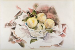 Natürmort, Şeftali, c.1922 (kağıt üzerine grafit üzerine sulu boya)