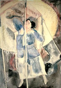Kum Torbalı Kadın (kağıt üzerine sulu boya) by Charles Demuth