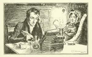 Charles Lamb, kız kardeşi Mary ile birlikte (gravür) by Charles Edmund Brock