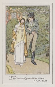 Jane Austen tarafından Emma için illüstrasyon (renkli taş) by Charles Edmund Brock