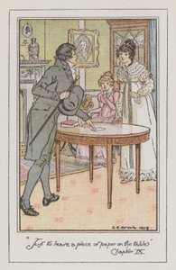 Jane Austen tarafından Emma için illüstrasyon (renkli taş) by Charles Edmund Brock