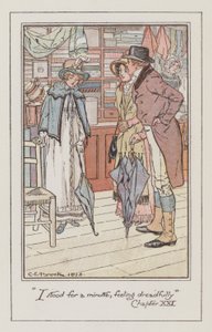 Jane Austen tarafından Emma için illüstrasyon (renkli taş) by Charles Edmund Brock
