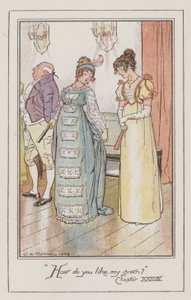 Jane Austen tarafından Emma için illüstrasyon (renkli taş) by Charles Edmund Brock
