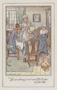 Jane Austen tarafından Emma için illüstrasyon (renkli taş) by Charles Edmund Brock