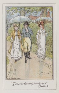 Jane Austen tarafından Emma için illüstrasyon (renkli taş) by Charles Edmund Brock