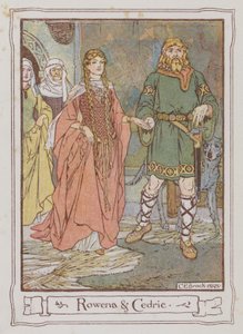 Ivanhoe için Sir Walter Scott tarafından yapılan çizim (renkli taş) by Charles Edmund Brock